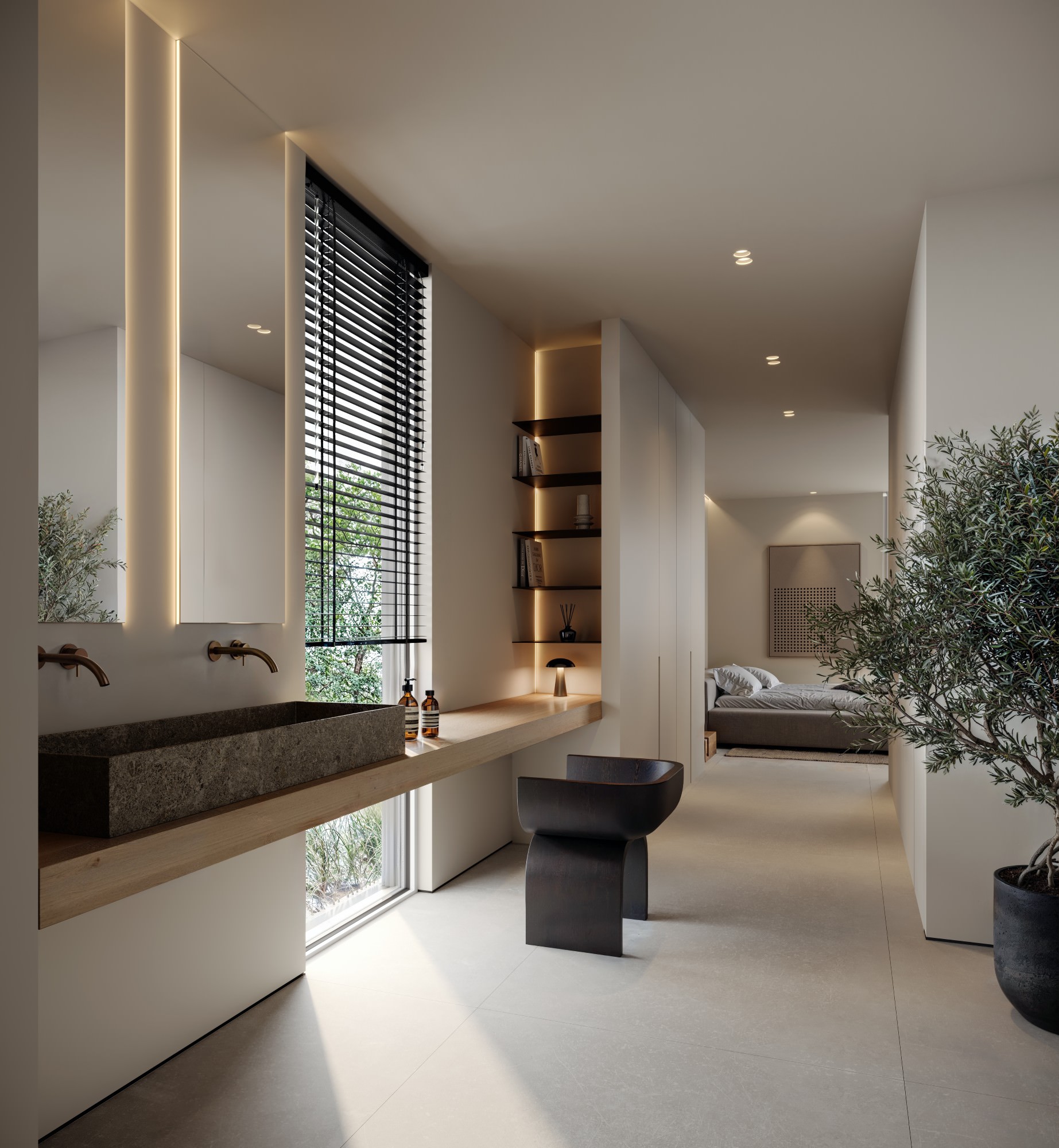 Villa FIVE, Banusàna Marbella – master bedroom – interior design by YARD